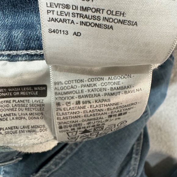 Levis Jeans Mens 505 32x32 Blue Denim Straight Workwear American Solid Mid Rise - Picture 9 of 12